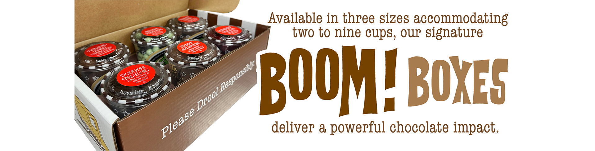 3 sizes of BOOM! Boxes